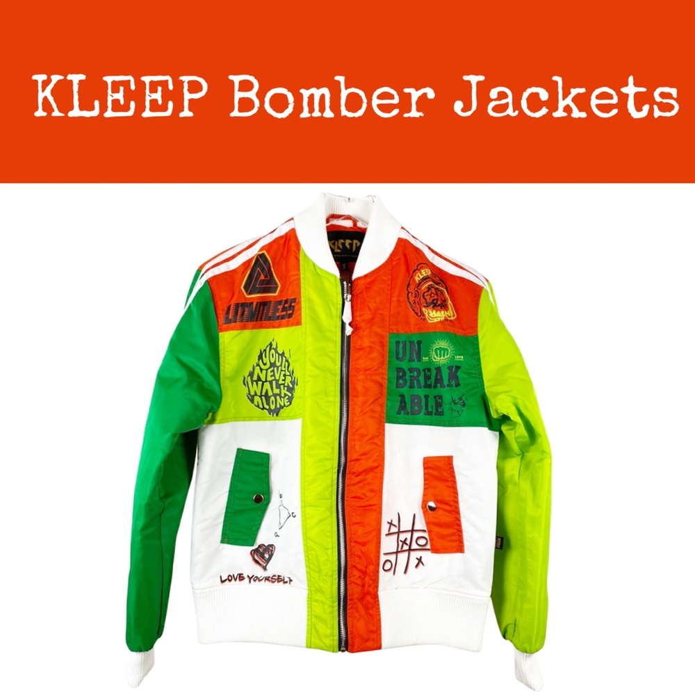 KLEEP  Bruna Men's Padded Bomber Jacket-Large